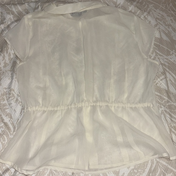 Button Down Short Sleeve Dress Top - Picture 2 of 2